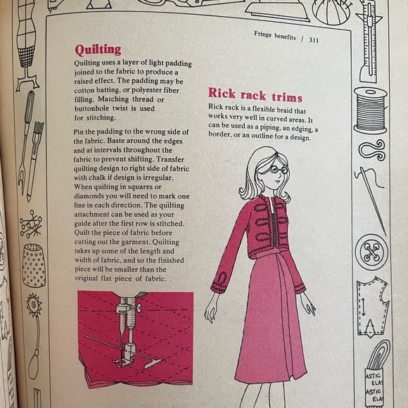 Vintage Sewing Book - Softcover large reference book - 1972 - Picture 8 of 13